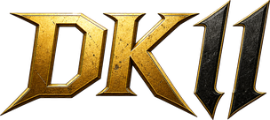 dk11 সাইটের উষ্ণ বাদামি লোগো